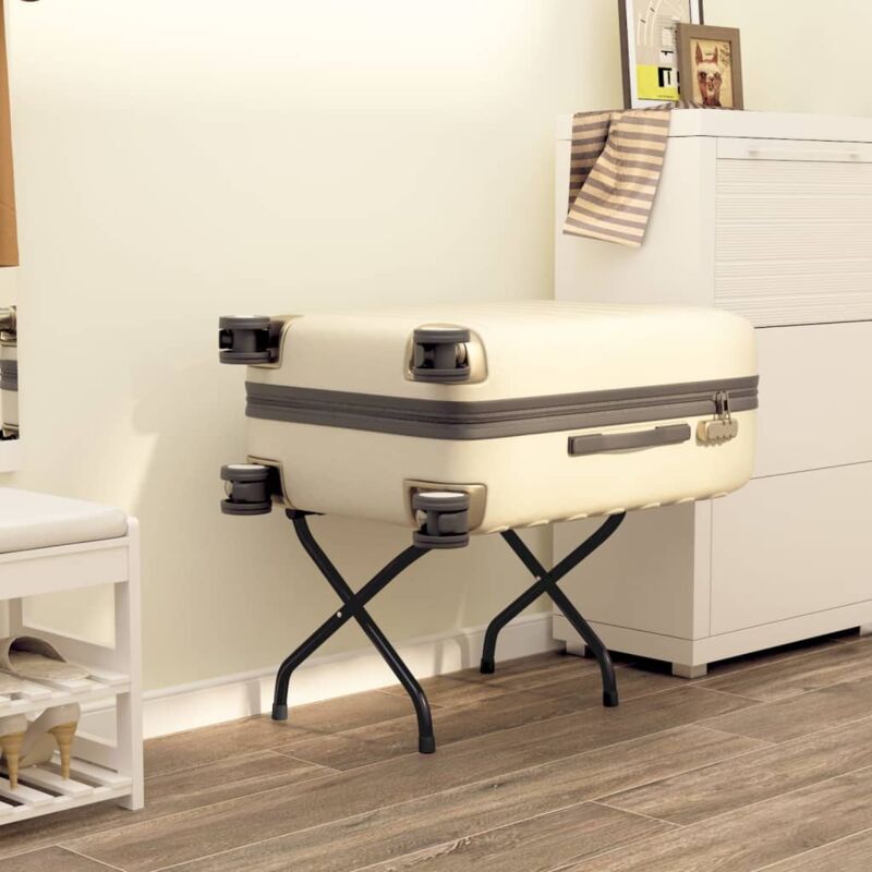 Vidaxl - Porte-bagages avec dossier Noir 56x39x52 cm