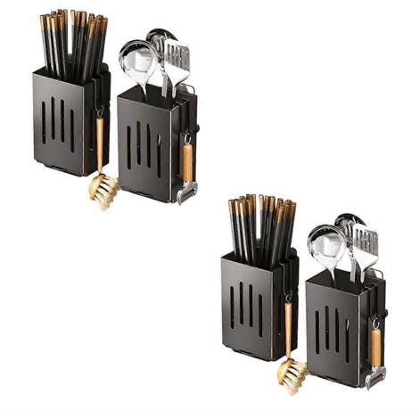Porte-baguettes de cuisine multifonction, porte-couverts, A