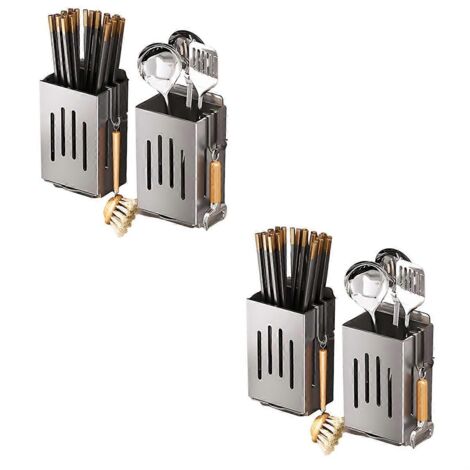 Porte-baguettes de cuisine multifonction, porte-couverts, C