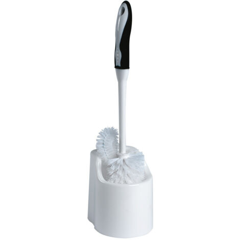 Porte-balai blanc et brosse recoin  brosse + socle