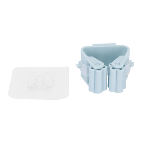 Porte-balai mural avec support pour serpillière, rangement pour cuisine salle de bain jardin, pince fixable vert clair
