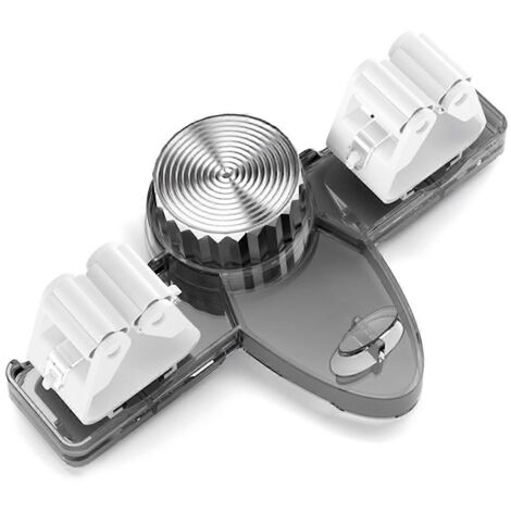 Porte-balai/serpillère rétractable, sans perçage, idéal pour la salle de bain, la cuisine et la buanderie.-AquaForge