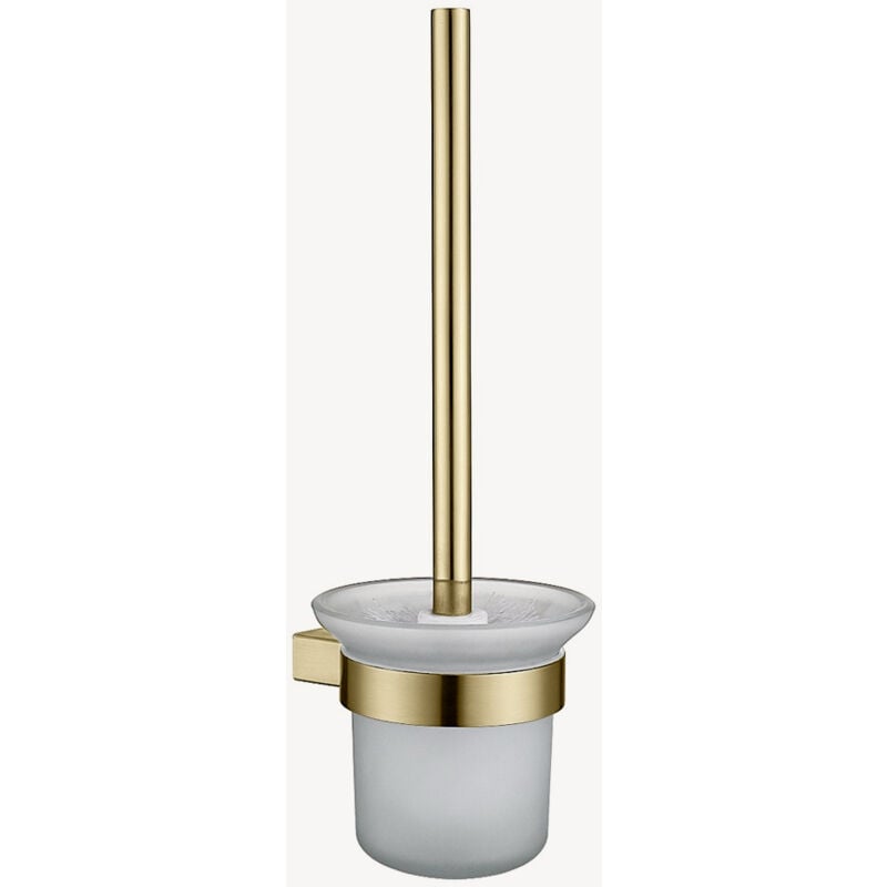 Porte-balai wc mural Doré brossé - Osaka