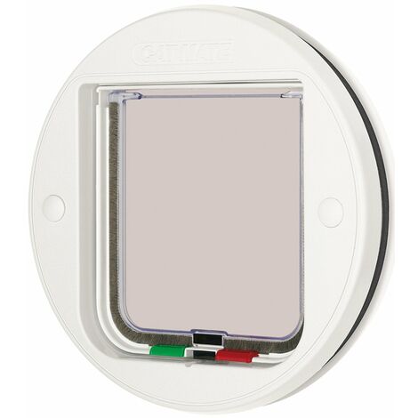 Porte basculante Cat-mate avec fixation en verre pour chats en deux couleurs