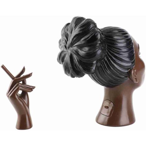 Porte-Bâton d'Encens Résine Sculpture Femme Noire Décor Intérieur