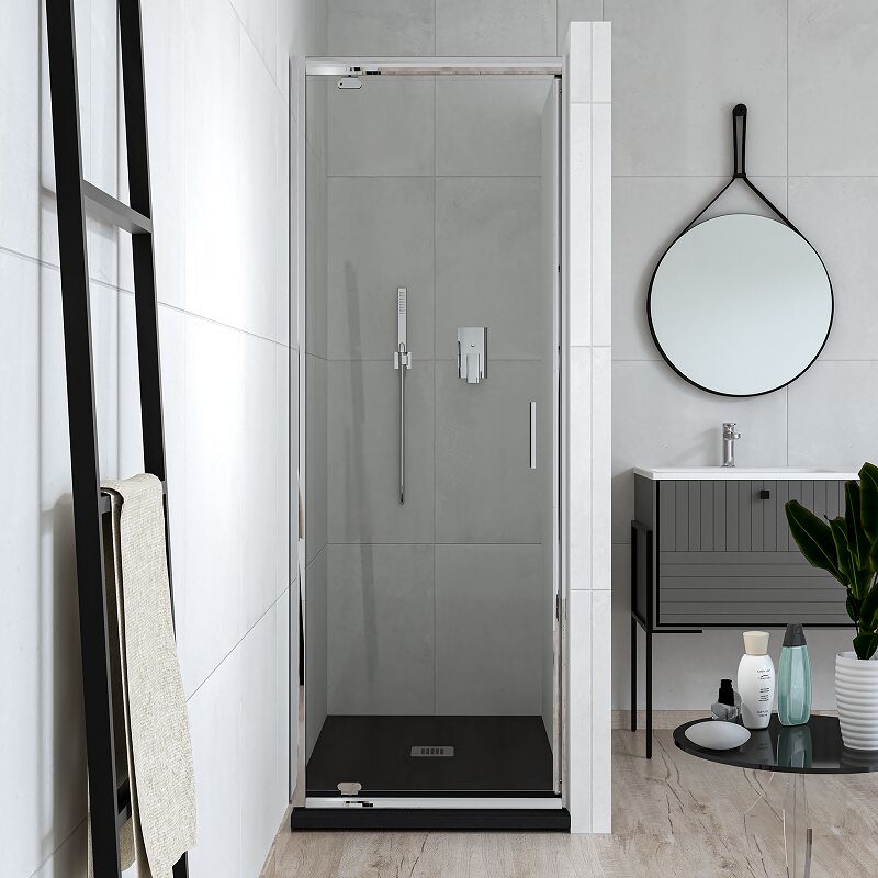 Porte battante pivotante 90 cm verre transparent Ercos Gold BBGOLTPG90 90 cm (88-92)