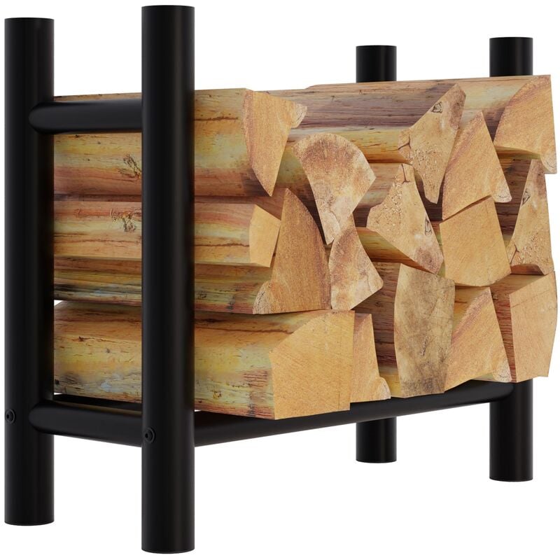 CLP - Porte-bois d'Ardere Medya noir autour, 30x60x60 cm