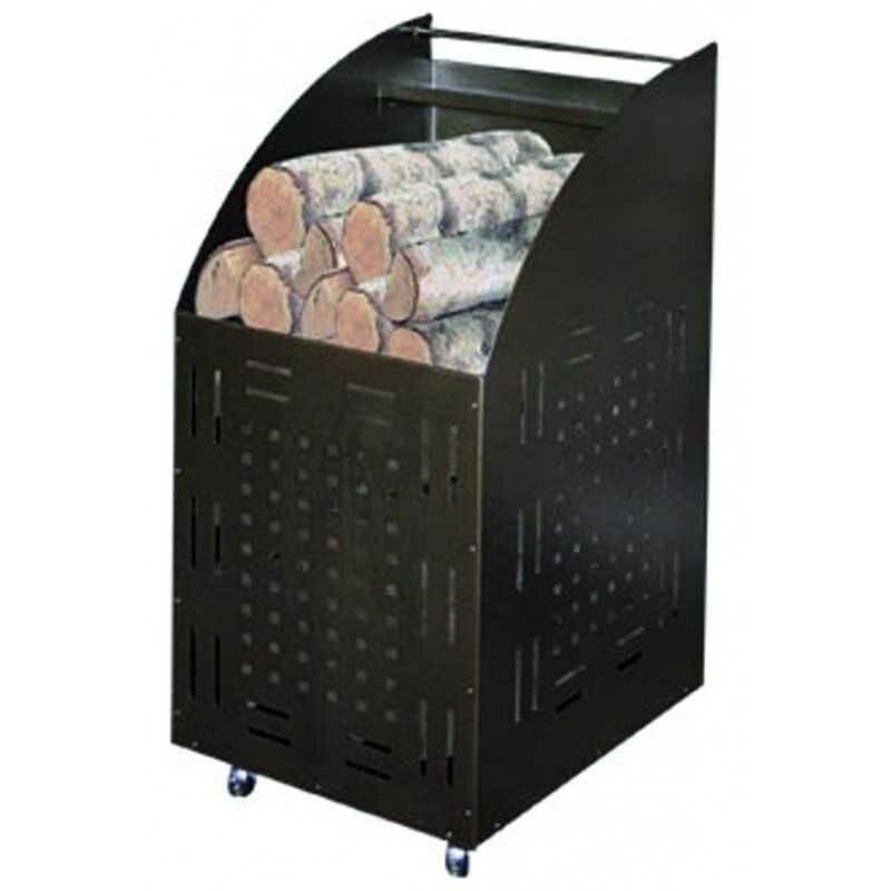 Blinky - Porte-bûches ouvert en acier 601 avec roues 32X42X80H