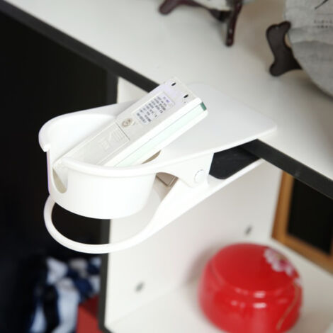 Porte-bidon de bureau Clip - Modèle économe en espace multifonctionnel blanc pour mugs et boissons - Matériau plastique durable