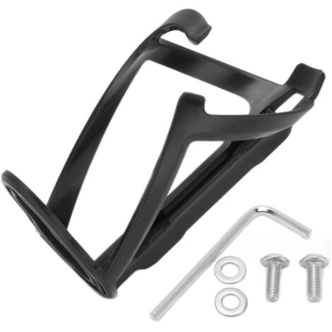 Porte-bidon vélo route VTT en plastique noir, support gourde fixable sur cadre, accessoire cyclisme.