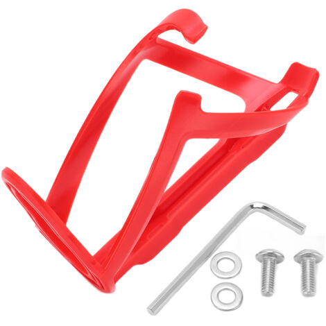 Porte-bidon vélo route VTT en plastique, support gourde fixations pour cadre, pièces détachées bicyclette rouge