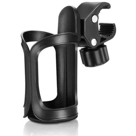 Porte Bidons Vélo, Porte-Bouteilles Poussette, Universel 360 Degrés de Rotation Support Gobelet et Bouteille à Boire pour