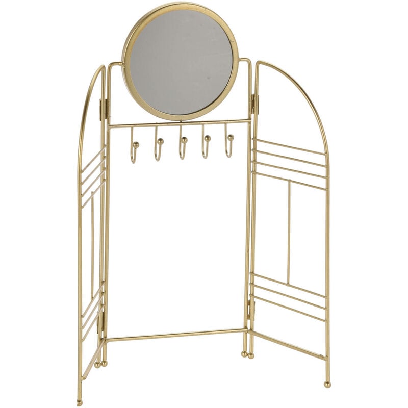 Porte-bijoux avec miroir, métal