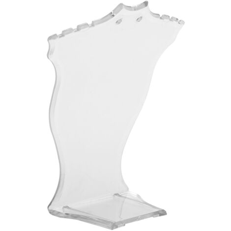 Porte-bijoux en acrylique transparent pour colliers et boucles d'oreilles - Présentoir de vitrine