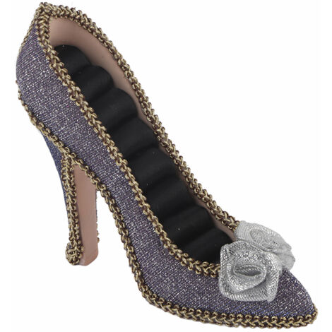 Porte-bijoux en forme de chaussure à talon hauts - Présentoir pour colliers, boucles d'oreilles, bracelets et bagues