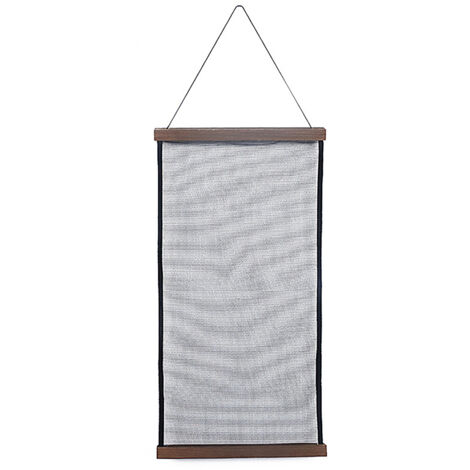 Porte Bijoux en Xylon Gris - Support Murale Organiseur pour Boucles d'Oreilles, Colliers et Bracelets avec Grille Diamant - Installation Rapide Sans Outils