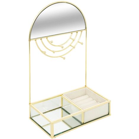 Porte-bijoux Isra métal doré H29cm - Atmosphera créateur d'intérieur