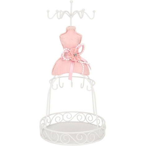 Porte-bijoux mannequin princesse pour boucles d'oreilles, bracelets et bagues, présentoir de vitrine élégant
