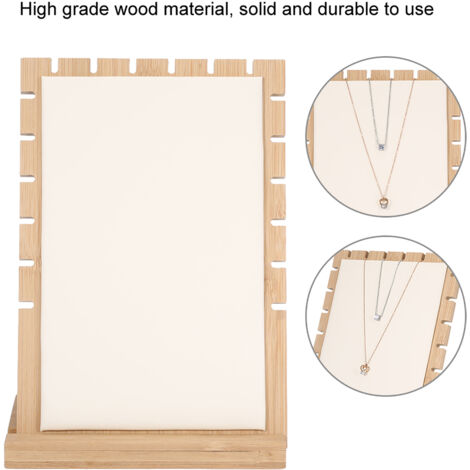 Porte-bijoux mural en bois clair pour colliers, bracelets et boucles d'oreilles - Organisation et décoration murale