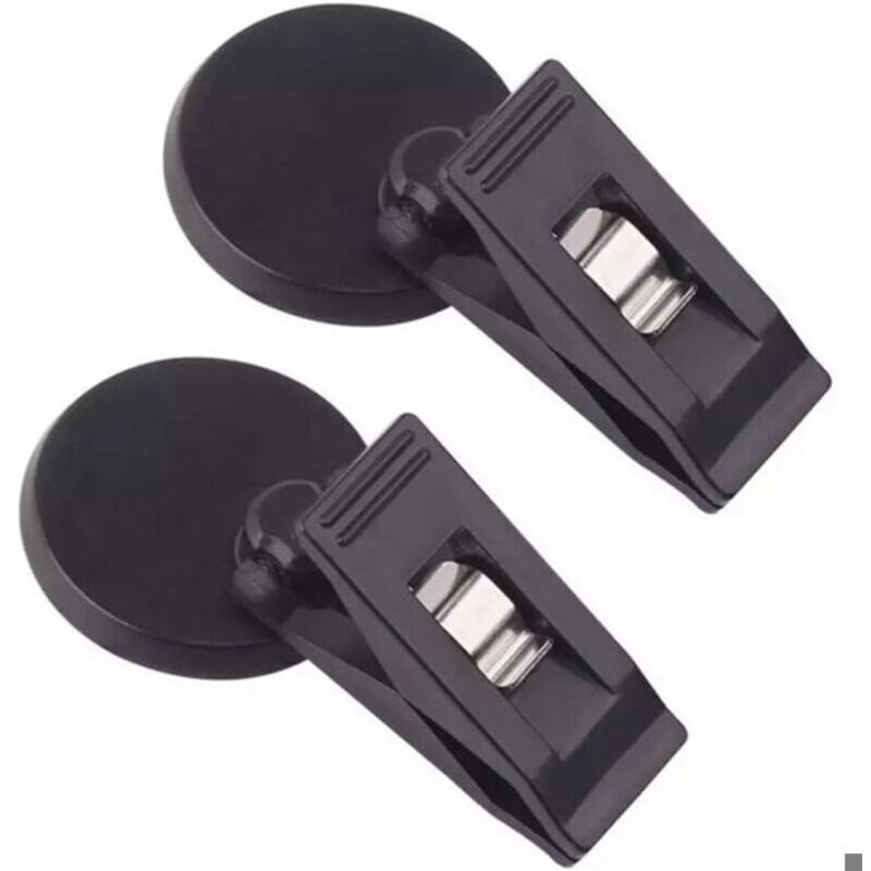 Porte-billets et pince à cartes avec ventouse, pour pare-soleil de voiture, 2 pièces, noir.