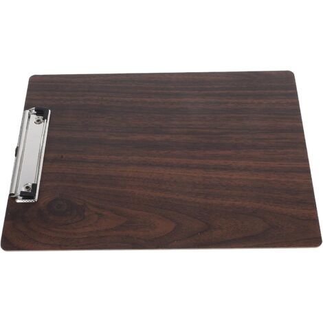 Porte-bloc Bois avec Pince Métal Solide Format Portable Léger pour Dessin