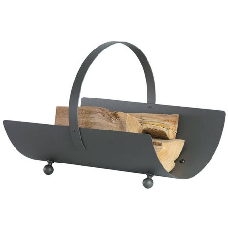 Porte-bois acier anthracite 50x36 x 43h. cm. Made in Italy