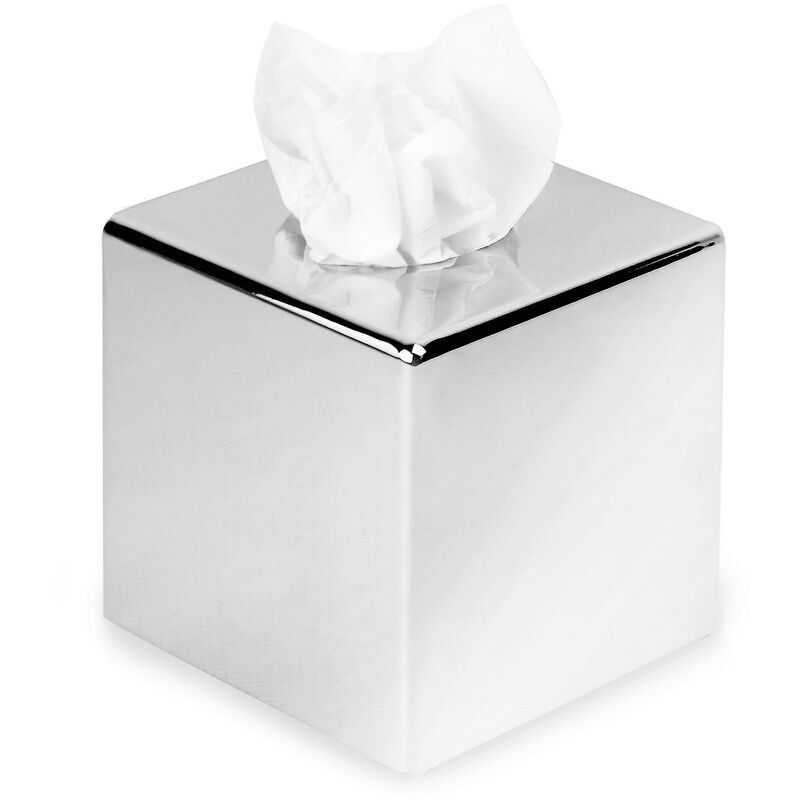 Lablanc - Porte-boîtes à mouchoirs Cube miroir carré boîte à mouchoirs porte-couvercle Kleenex porte-serviettes salle de bain organisateur support