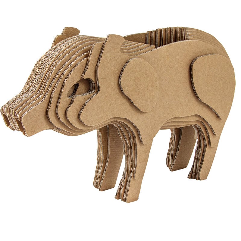 Porte-bonheur Cochon porte-bonheur cochon décoratif en figurine en carton pour cadeau d'anniversaire réveillon du Nouvel An cadeau Taille Moyenne