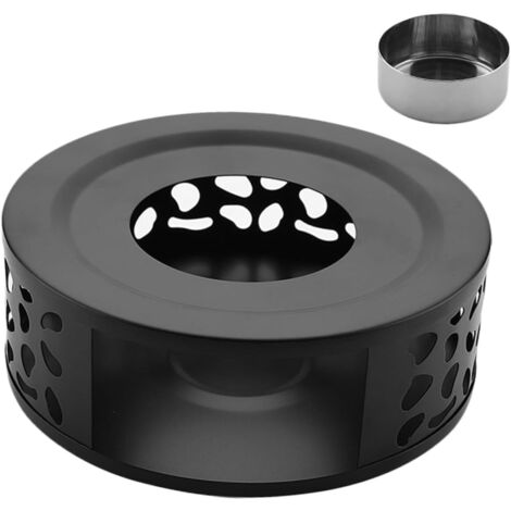Porte-bougie chauffe-théière creux, chauffe-théière en acier inoxydable, socle pour maintenir le thé au chaud, accessoire élégant