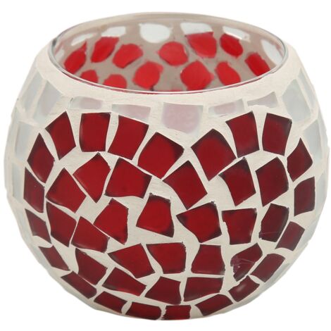 Porte-bougie en verre soufflé à motif cœur, artisanat détaillé pour décoration de restaurant et bar