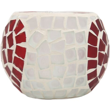 Porte-bougie en verre soufflé artisanal avec motif cœur, idéal pour décoration de table et ambiance romantique