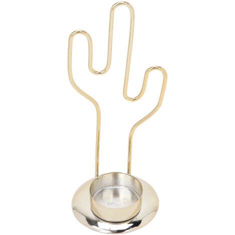 Porte-bougie Métal Design Cactus Décoratif pour Mariage Dîner Fête