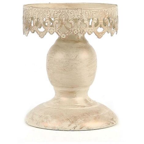 Porte-bougie rétro en fer nordique, support de bougie antique nostalgique français, décoration romantique pour mariage et fête.