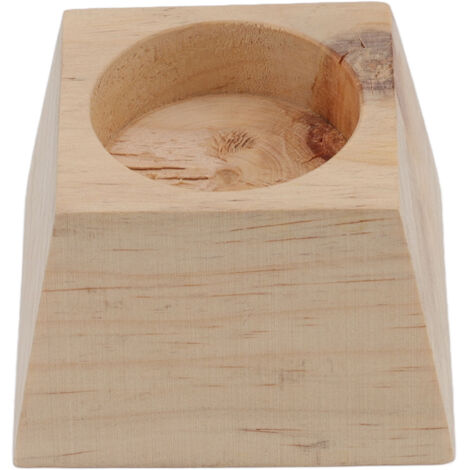 Porte-bougie trapézoïdal en bois vintage, décoration de table pour Noël et mariage, couleur bois naturel