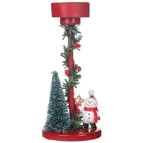 Porte-bougies de Noël, centre de table, support pour bougies chauffe-plat C--