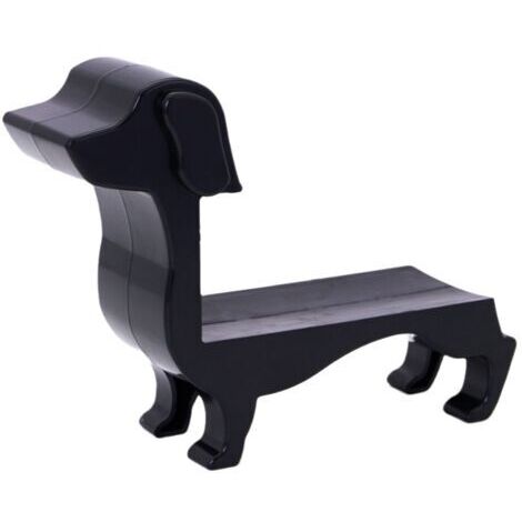 Porte-Bouteille de Vin Teckel, Casier à Vin, Organisateur de Vin de Cuisine pour Chien, Support de Bouteille de Vin Décoratif de Table, Casier à Vin de Comptoir pour Chien (Noir)