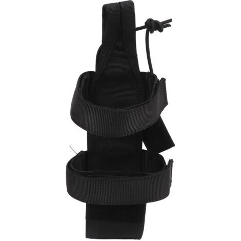 Porte-bouteille d'eau ajustable pour randonnée et camping, housse de gourde noire en sangle extérieure