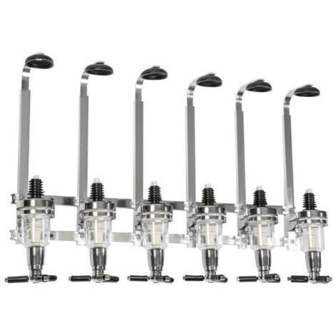 Porte-Bouteille Distributeur de Boisson Alcool Vin Mural Bar Pro Acier Pour 6 Bouteilles,de dyk.Trywise