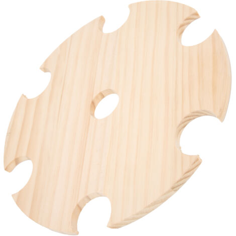 Porte-bouteille en bois pour 6 verres à vin avec séchoir intégré