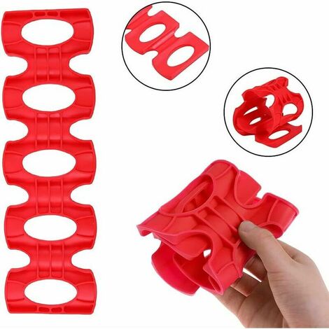 Porte Bouteille Frigo, en Silicone Antidérapant Tapis Rangement Frigo  Organisateur en Pliable - Peut Contenir Un Maximum de Bouteilles (Rouge) 