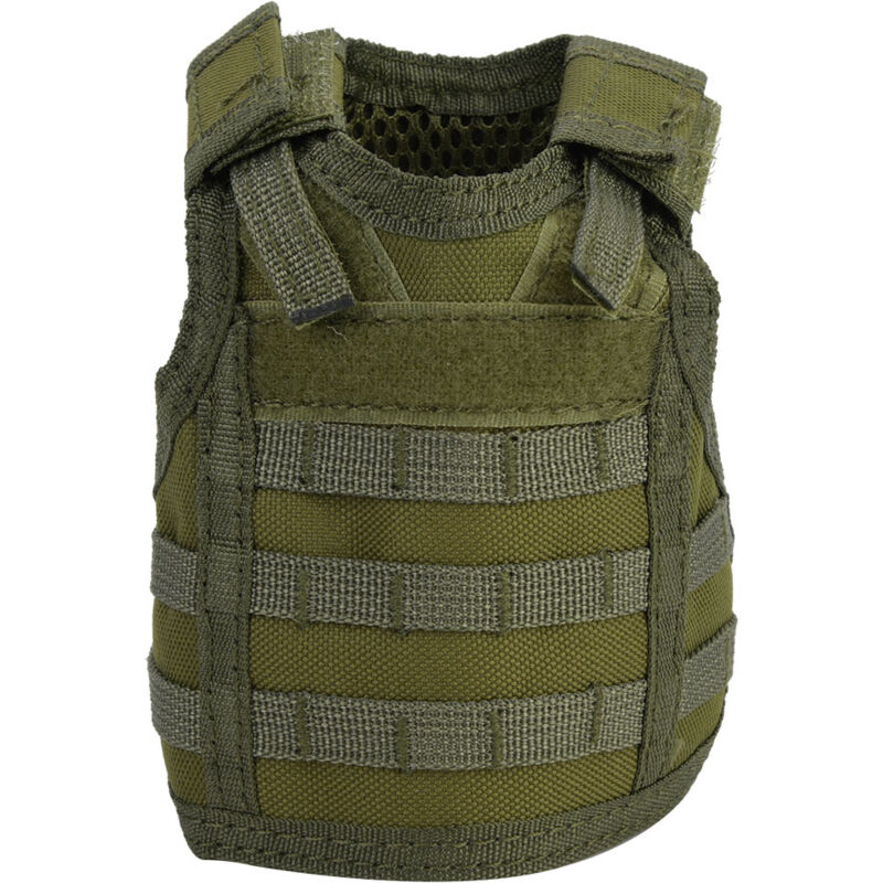 Porte-bouteille militaire réglable pour canettes de bière (vert armée)
