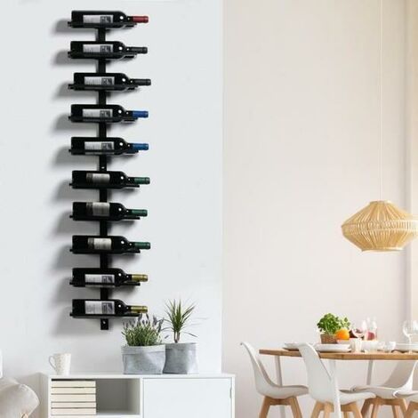 Range bouteille vin étagère à bouteille métalique, casier à vin pour 9  bouteilles, étagère à vin pour cuisine, bar, salle à manger - Conforama