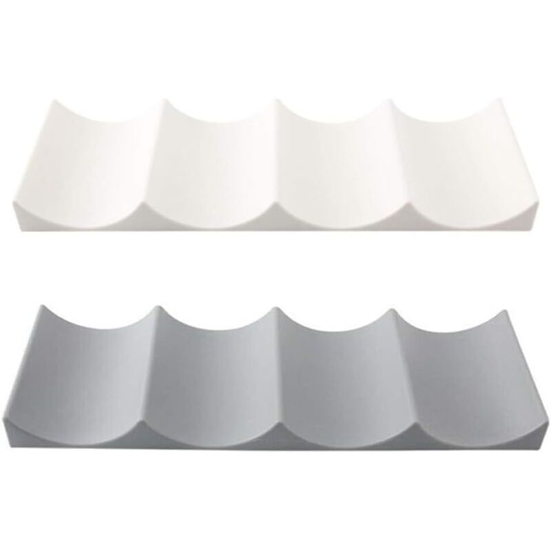 Porte Bouteille Vin, 2 Pièces Range Bouteille Frigo, Rangement Bouteille Frigo, Support Bouteille Vin, Étagère à Vin en Plastique Jusqu’à 10