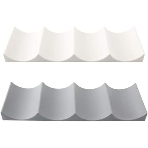 Porte Bouteille Vin, 2 Pièces Range Bouteille Frigo, Rangement Bouteille Frigo, Support Bouteille Vin, Étagère à Vin en Plastique Jusqu’à 10 Bouteilles, pour Armoire de Cuisine, Frigo
