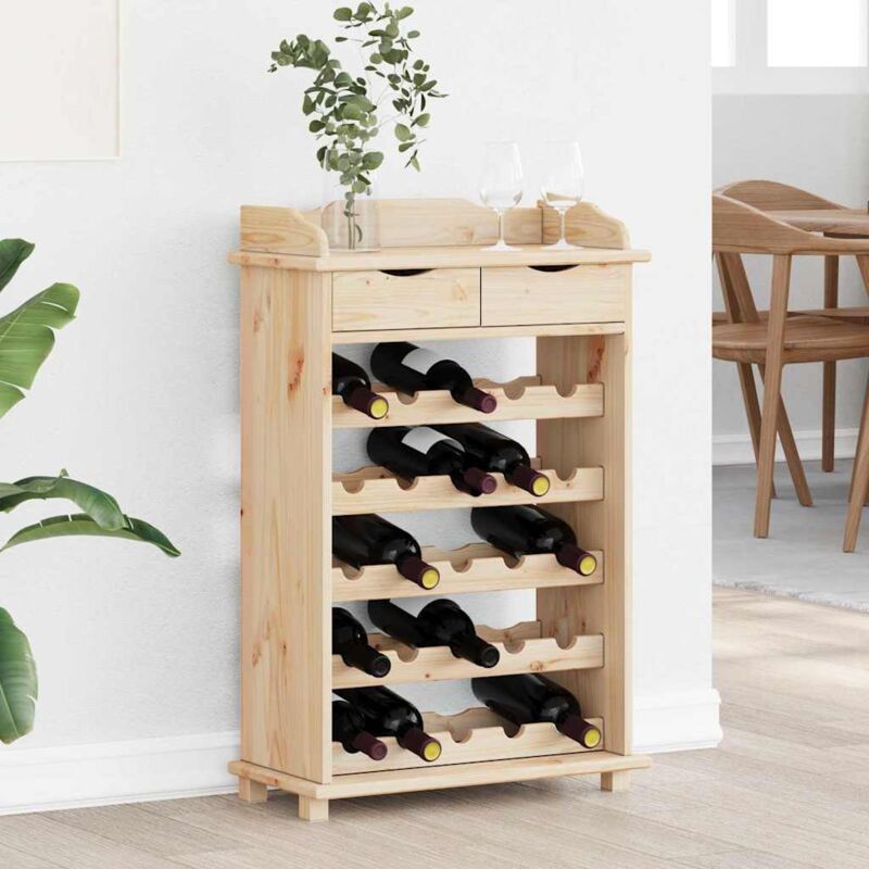 Étagère à vin Marron 90 x 60 x 30 cm Bois de pin massif vidaXL