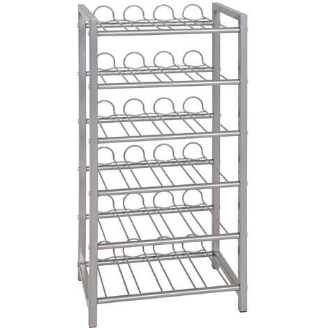 Porte bouteilles alu Dim : L34 x H72 x P22 cm