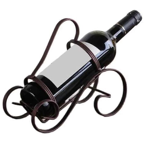 Porte-bouteilles autoportant pour vin rouge, idéal pour un bar à domicile.