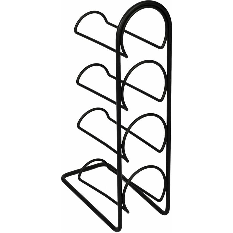 Helloshop26 - Porte-bouteilles de vin à 4 niveaux 43,5 x 11,5 x 21 cm noir