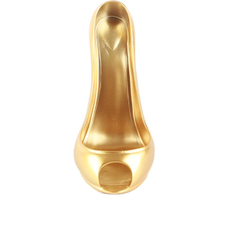 Porte-bouteilles Design Chaussure à Talon, Support de Rangement Élégant pour Vin - Décoration Maison Dorée