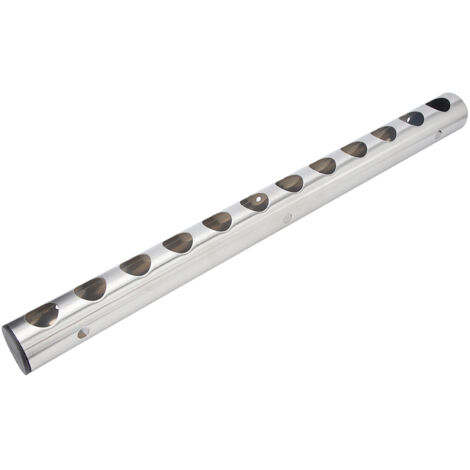Porte-bouteilles en acier inoxydable mural pour cuisine, bar ou cave (12 bouteilles)
